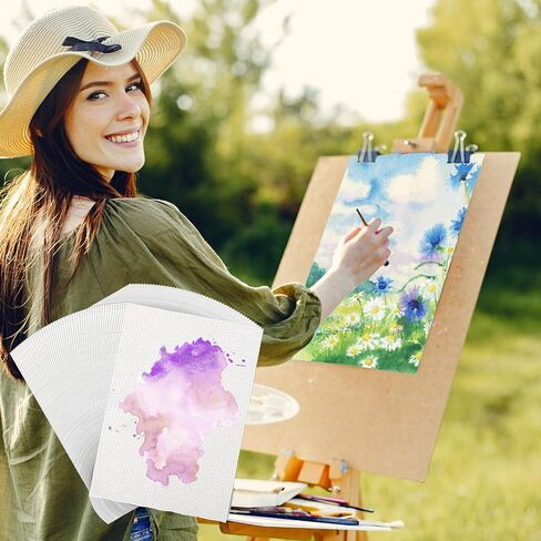 50 Sheets Watercolor Paper, Paper for Painting Water Color Paper Drawing Paper Watercolor Paper Watercolor Art Paper Paint Paper for Watercolor Drawing for Student Artist in Saudi Arabia