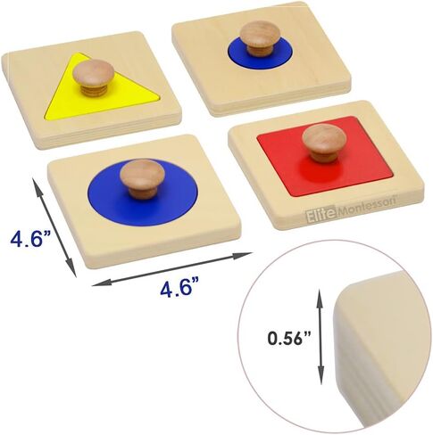 Elite Montessori Single/Multiple Shape Puzzles Jumbo Knob Preschool Toddler Learning Material (Multiple Shape Puzzles) in Saudi Arabia