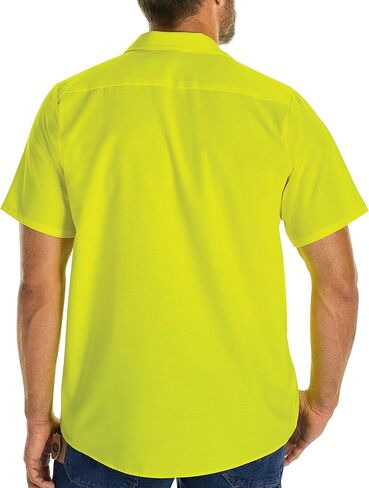 قميص عمل رجالي قصير الأكمام من Red Kap ذو رؤية معززة للتمزق in Kuwait