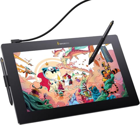 Xencelabs Pen Display 16 Essentials، تابلت رسم 4K OLED مع شاشة، شاشة رسم رسومية محمولة رفيعة للغاية مع مقاسين من الأقلام لنظام Win/Mac/Linux، أسود in Kuwait