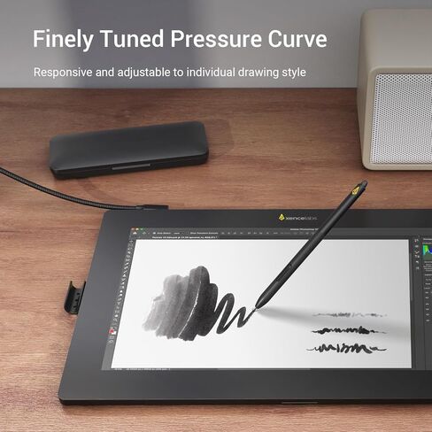 Xencelabs Pen Display 16 Essentials، تابلت رسم 4K OLED مع شاشة، شاشة رسم رسومية محمولة رفيعة للغاية مع مقاسين من الأقلام لنظام Win/Mac/Linux، أسود in Kuwait