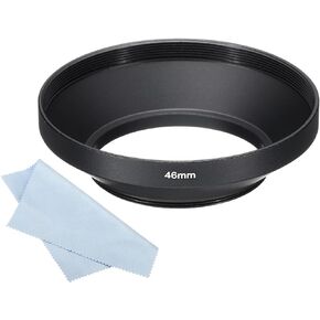 PATIKIL 37mm Lens Hood, Wide Angle Matte Surface Anti-reflective Inside Hood with Cleaning Cloth for Camera Lens, Black for Nikon, for Fujifilm, for Pentax, for Leica