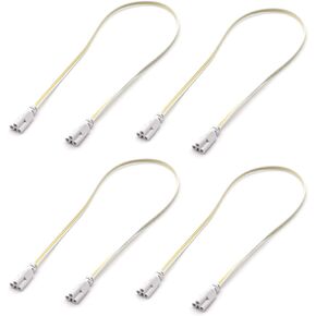2FT 24inch T5 T8 Tube Light Fixture LED Linkable Cords, Double end Connector Cable, Power Extension Wire for LED Integrated Single Fixture, Shop light, Garage Light, Under Cabinet Light, Pack of 4
