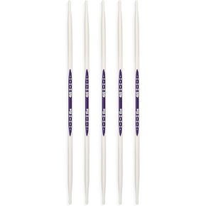 Prym 6" Double Point, US 4 (3.5mm) Knitting Needles, Alabaster White 5 Count