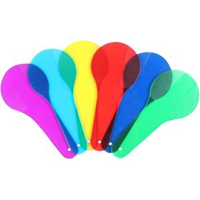 6pcs Color Paddles Translucent Film Color Filter Board Preschool Science Discovery Equipment Teaching Tools for Classroom Supplies