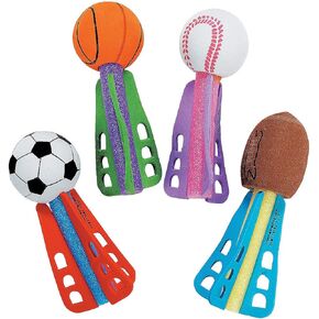 Fun Express Mini Sport Ball Foam Throwing Dart Missiles (bulk set of 24) Party Games and Favors