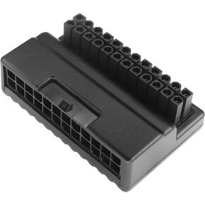 90 Degree ATX 24Pin Adapter YACSEJAO 24Pin ATX Male to Female Power PSU Port 90-Degree Adapter Board for Desktop Motherboard Power Supply