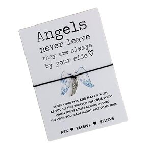 Angel wing bracelet | Berevement gift | Angels never leave memorial gift | Angels gift