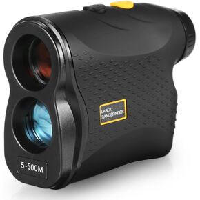 Golf Rangefinder, Rangefinder Golfing, 500M Rangefinder Distance Meter Speed Tester Rangefinder with Flag Lock Tech, High Precision Golf Accessories(Black-500m)