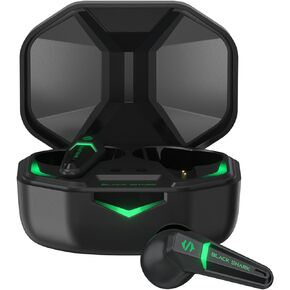 Black Shark Wireless Bluetooth Earbuds,Gaming Earphone IPX4 Waterproof with Built-in Microphone, Dual Modes 35h Play Time Sport Headphones, Headset with 45ms Ultra-Low Latency for iOS & Android