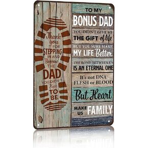 Funny To My Dad Gifts Always Be My Hero Dad Sign From Daughter Perfect For Men Room,Man Cave,Office,Garage,Workshop,Home Bar Decor 8 x 12 Inch(3333), Brown