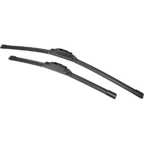 X AUTOHAUX 2pcs 24"+17" Silicone Front Windshield Wiper Blade for Toyota RAV4 2001-2005 Windscreen Wiper OE Replacement Set All-Seasons J/U Hook