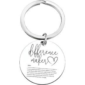 Difference Maker Gifts Keychain - Difference Maker Definition Key Chain, Difference Maker Gifts for Teacher Mentor Coach Boss, Work Anniversary Gifts