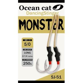 Ocean Cat Assist Hooks SJ-51 Monster Stinger Jigging Jigs Hook Slow Fast Fall Size 3/0,5/0,7/0,9/0