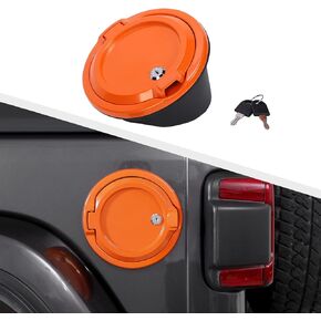 Linskip Fuel Filler Cap Compatible for 2018 2019 2020 2021 2022 2023 2024 Jeep Wrangler JL 4XE Sport Rubicon Sahara, Gas Cap Cover for Wrangler Accessories(Pink, Locking)