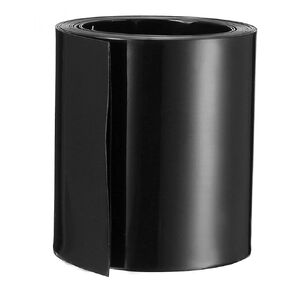 uxcell Battery Wrap PVC Heat Shrink Tubing 50mm Flat Width for 18650 Power Supplies 2 Meter Length Black