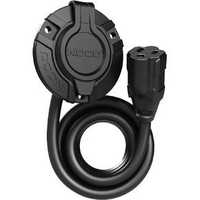 NOCO GCP1E 15A AC Port Plug, 125V Power Inlet Socket, Charger Plug, and Waterproof Electrical Outlet Receptacle with 6-Foot Integrated Outdoor Extension Cord