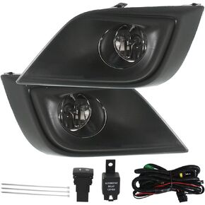 labwork 1 Pair Fog Lights Assembly Replacement for 2015-2018 Nissan Murano Clear Lens with Bulbs Fog Light Covers Harness Switch Kit Driving Fog Lights Lamps Driver and Passenger Side