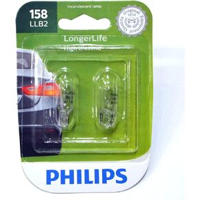 Philips 158 LongerLife Miniature Bulb, 2 Pack