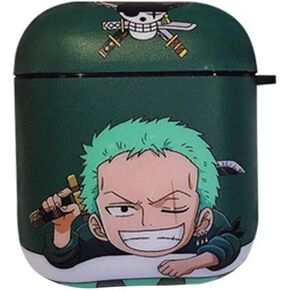 Protective Case Compatible with AirPods 1/2, Cool Anime Hero Captain Pirate Character Pattern Matte Surface Soft IMD Cover Case Earbud Earphone Wireless Charging Case -Pattern 3