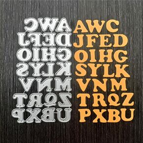 Die Cuts for Card Making, 26 Alphabet Letters Metal Cutting Dies
