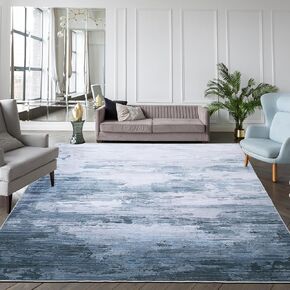 9x12 Area Rug for Living Room Extra Large Modern Style Floor Carpet with Non-Slip Backing for Office,Bedroom & Dining Room, Ombre Tonal Home Decor, Non-Shedding Soft Rug Machine Washable