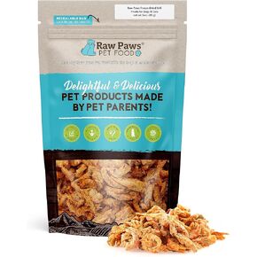 Raw Paws Freeze-Dried Krill Treats for Dogs & Cats, 3-oz - Naturally Contains Krill Oil for Dogs, Omega 3 for Dogs, Shrimp for Dogs - Freeze Dried Krill Fish Food for Aquatic Fish, Turtles, & Reptiles