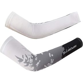Men Women Sun Protection Arm Sleeves Anti-UV Cooling Tattoo Cover Up Elastic Arm Cover for Basketball Golf Driver