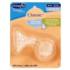 Evenflo 2 Pack Classic Anatomic Nipple, Fast Flow