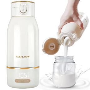 Portable Bottle Warmer, Fast Heating Portable Milk Warmer for Travel with 2Hours Spuer Fast Charging, 500mL/16oz Big Capacity Baby Bottle Warmer for Baby Formula,Portable Bottle Warmer for Baby