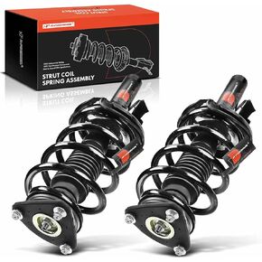 A-Premium Front Pair (2) Complete Strut & Coil Spring Assembly with Volvo C30 2007-2013, C70 2008-2013, S40 2004-2011, V50 2005-2011, Driver & Passenger