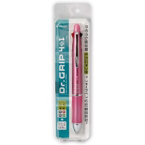 Pilot Dr. Grip 41 4 Color 0.5 mm Ballpoint Multi Pen 0.5 mm Pencil - Series I - Shell Pink