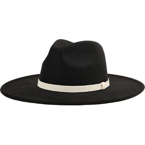 Pro Celia Big Wide Brim Fedora Hat for Women Large Felt Panama Rancher Hat