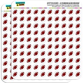 Football Ball 1/2" (0.5") Planner Calendar Scrapbooking Crafting Stickers - Clear