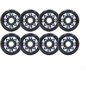 YOLO Inline Skate Wheels (8-Pack) Use on Roller Blades, RipStiks, Luggage, Baggage or Wheelchairs (80mm)