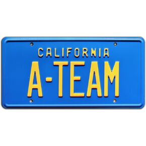 Celebrity Machines The A-Team | A-Team | Metal Stamped License Plate