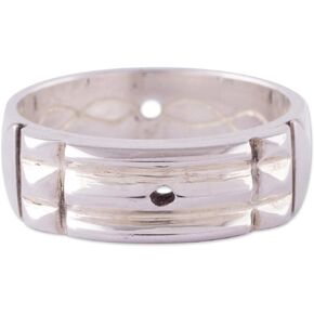NOVICA Artisan Handmade Sterling Silver Band Ring Artisan Crafted Atlantis from Peru No Stone [ring Front 0.9 in L x 0.2 in W x 0.1 in H Band Width 6 mm W] ' Atlantis Power'