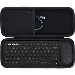Hard Carry Case Compatible with Logitech Pebble Keys 2 Combo K380s K380 Wireless Keyboard + M350 Pebble Mouse Combo (Black Case)