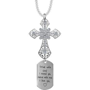 Car Hanging Ornament Cross Charm,Cross for Car Mirror Hanging,Cross for Car Mirror Hanging,Cross Car Mirror Hanger (A)