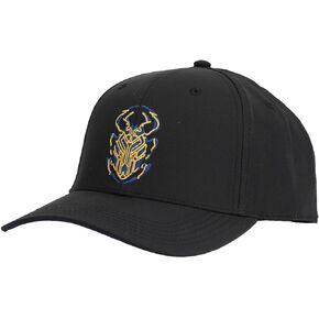 Bioworld Blue Beetle Scarab Logo Black Men's Elite Flex Precurve Snapback Hat
