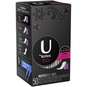 U By Kotex Barely There Thin Lines - 50 ct, Pack of 4