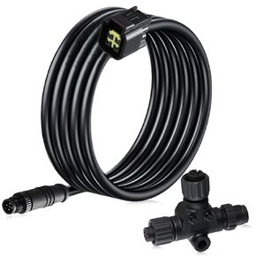 Engine Interface Cable NMEA2000 Network Connection with T-Connector Compatible with Yamaha Outboard Engine 2006-2023 Replace# 000-0120-37 3004.6865 (16Ft)