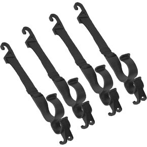 4 عبوات من خطافات مسند الرأس لمقعد السيارة قابلة للتعديل، منظم خطافات حامل مسند الرأس لتخزين السيارة العالمي، ملحقات داخلية متينة لشماعة المقعد الخلفي للمظلة وحقيبة اليد والمحفظة والمعطف in Kuwait