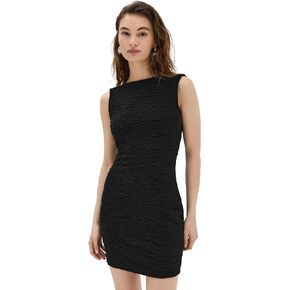 Good American Women's Wide Scrunchie Scoop Back Mini Dress