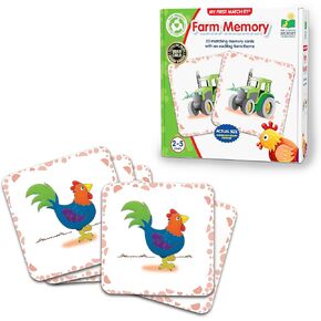 The Learning Journey My First Memory Game - Farm Memory - 20 Card Matching Memory Game - Educational Toddler Gifts for Boys & Girls Ages 2 and Up - Award Winning Learning Toy, Multi