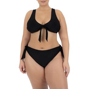 Cyn & Luca Women's Plus Solid Tie Side