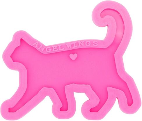 Shiny Glossy Cat Walking Shape Silicone Mold for DIY Keychain Necklace Jewelry Epoxy Mould Crafting DIY Handmade Resin Keychain Molds in Saudi Arabia