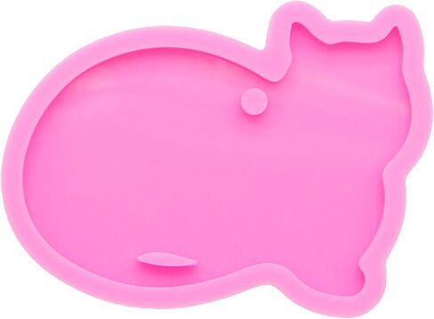 Shiny Glossy Cat Walking Shape Silicone Mold for DIY Keychain Necklace Jewelry Epoxy Mould Crafting DIY Handmade Resin Keychain Molds in Saudi Arabia