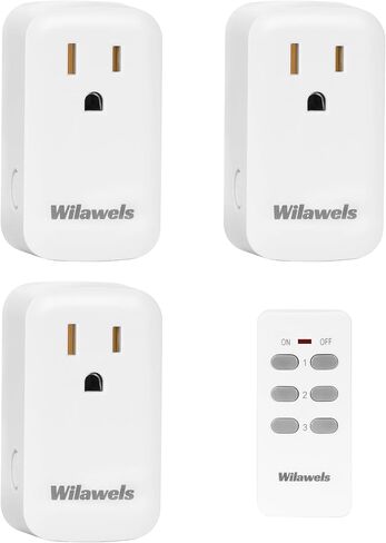 Remote Control Outlet Plug Wireless On Off Power Switch, 100ft RF Range, Programmable Remote Light Switch Kit, Compact Design,1 Remote (Battery Included) and 1 Outlet Set W02RC1106 in Saudi Arabia