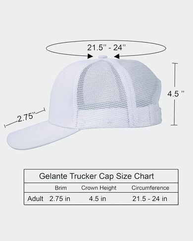قبعة بيسبول شبكية من Gelante، قبعة Snapback، لوحة أمامية منظمة in Kuwait